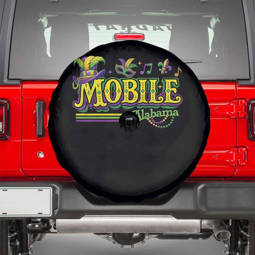 Mardi Gras Mobile Alabama AL Carnival Beads Spare Tire Cover
