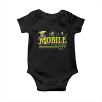Mardi Gras Mobile Alabama AL Carnival Beads Baby Onesie