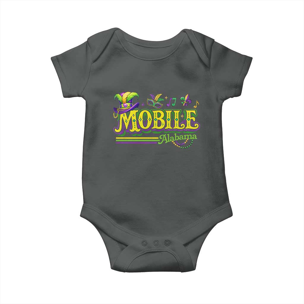 Mardi Gras Mobile Alabama AL Carnival Beads Baby Onesie