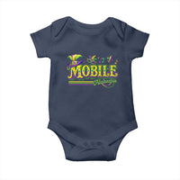 Mardi Gras Mobile Alabama AL Carnival Beads Baby Onesie