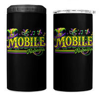 Mardi Gras Mobile Alabama AL Carnival Beads 4 in 1 Can Cooler Tumbler