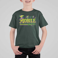 Mardi Gras Mobile Alabama AL Carnival Beads T Shirt For Kid