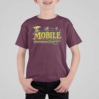 Mardi Gras Mobile Alabama AL Carnival Beads T Shirt For Kid