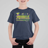 Mardi Gras Mobile Alabama AL Carnival Beads T Shirt For Kid
