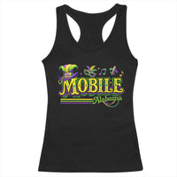 Mardi Gras Mobile Alabama AL Carnival Beads Racerback Tank Top