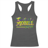 Mardi Gras Mobile Alabama AL Carnival Beads Racerback Tank Top