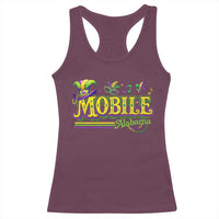 Mardi Gras Mobile Alabama AL Carnival Beads Racerback Tank Top
