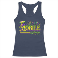 Mardi Gras Mobile Alabama AL Carnival Beads Racerback Tank Top