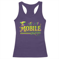 Mardi Gras Mobile Alabama AL Carnival Beads Racerback Tank Top