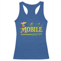 Mardi Gras Mobile Alabama AL Carnival Beads Racerback Tank Top