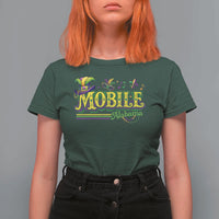Mardi Gras Mobile Alabama AL Carnival Beads T Shirt For Women