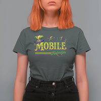 Mardi Gras Mobile Alabama AL Carnival Beads T Shirt For Women