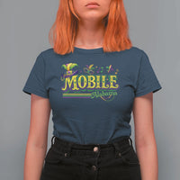Mardi Gras Mobile Alabama AL Carnival Beads T Shirt For Women