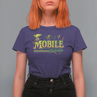 Mardi Gras Mobile Alabama AL Carnival Beads T Shirt For Women