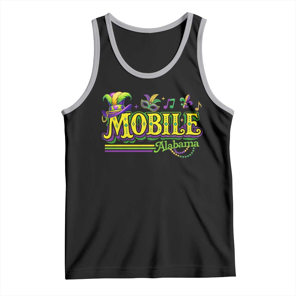 Mardi Gras Mobile Alabama AL Carnival Beads Tank Top