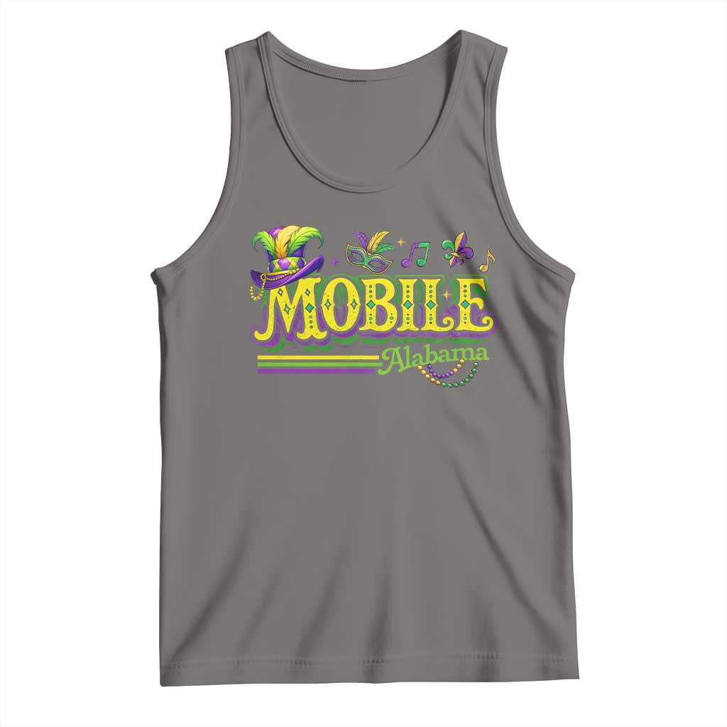 Mardi Gras Mobile Alabama AL Carnival Beads Tank Top