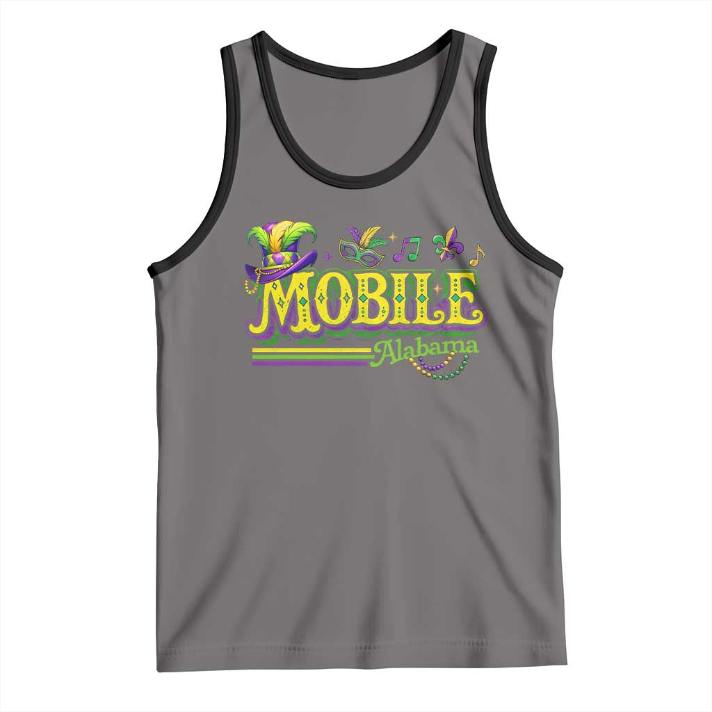 Mardi Gras Mobile Alabama AL Carnival Beads Tank Top