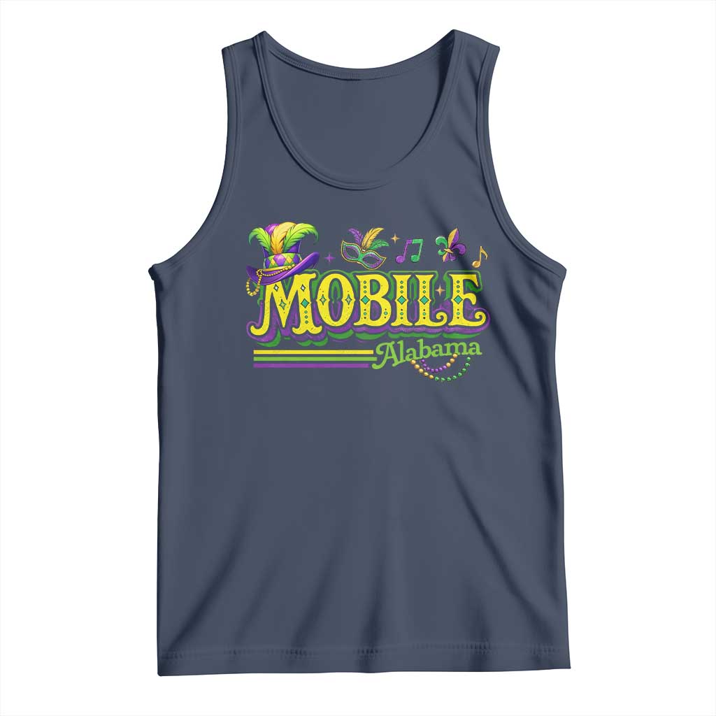 Mardi Gras Mobile Alabama AL Carnival Beads Tank Top