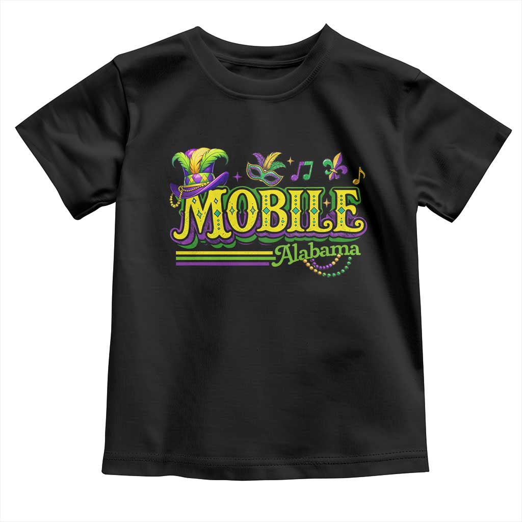 Mardi Gras Mobile Alabama AL Carnival Beads Toddler T Shirt