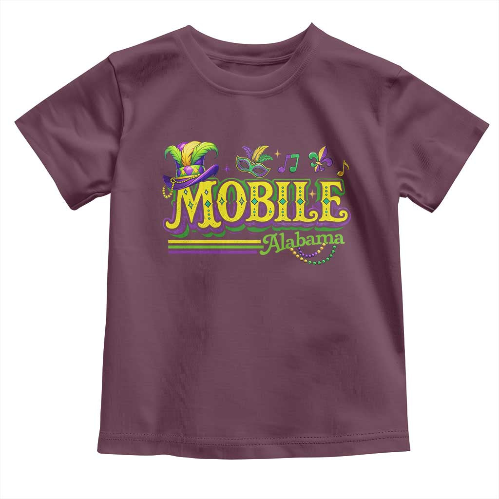 Mardi Gras Mobile Alabama AL Carnival Beads Toddler T Shirt