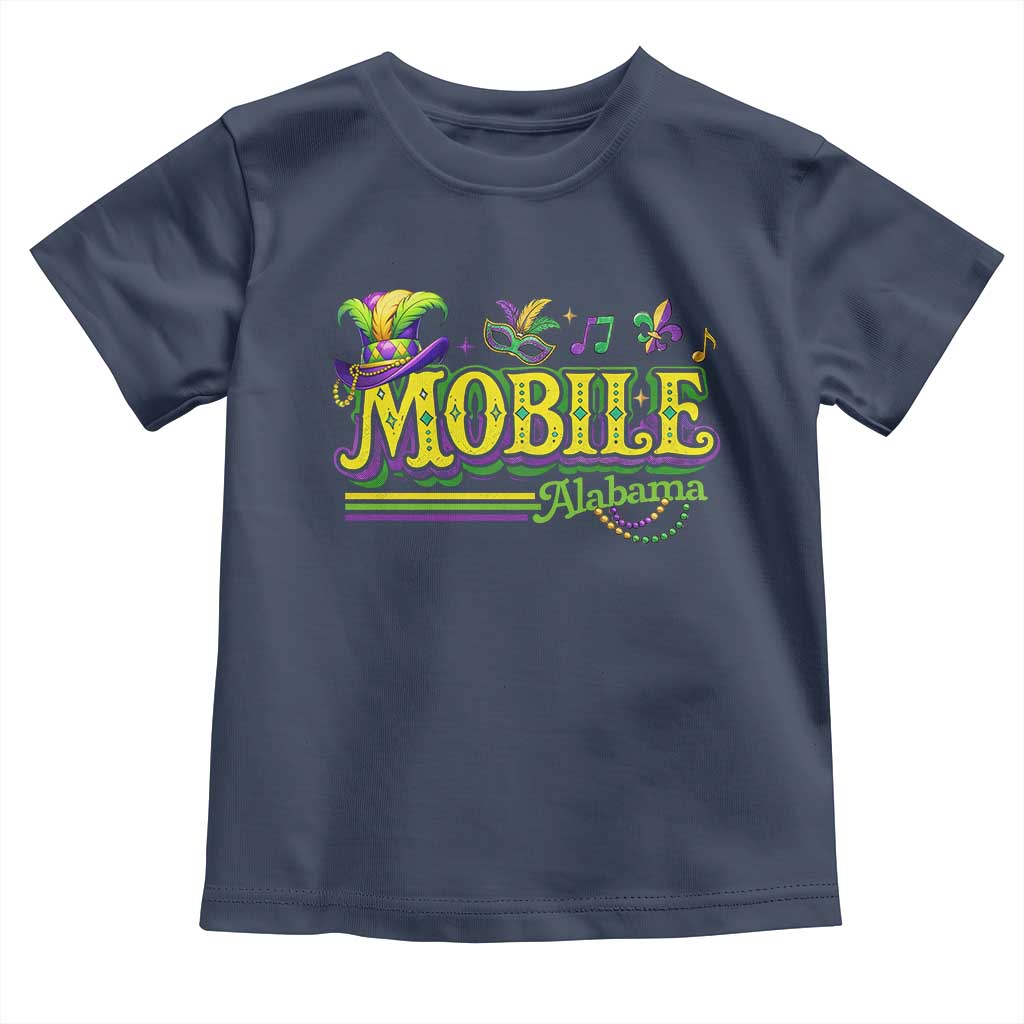 Mardi Gras Mobile Alabama AL Carnival Beads Toddler T Shirt