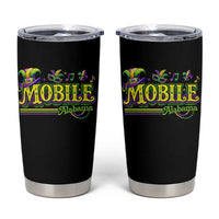 Mardi Gras Mobile Alabama AL Carnival Beads Tumbler Cup