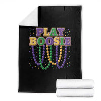 Funny Play Boosie Mardi Gras Throw Blanket Beads Fat Tuesday Carnival