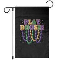 Funny Play Boosie Mardi Gras Garden Flag Beads Fat Tuesday Carnival