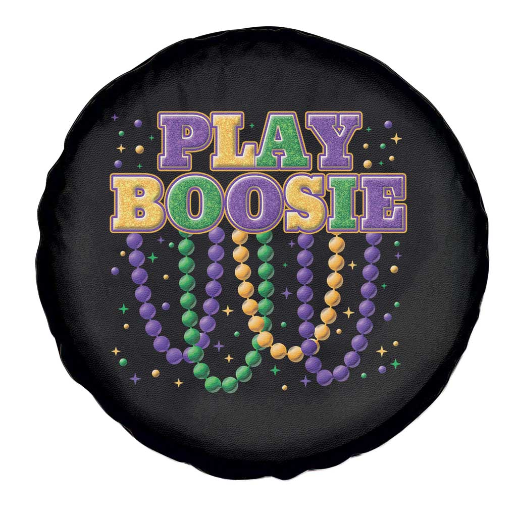 Funny Play Boosie Mardi Gras Spare Tire Cover Beads Fat Tuesday Carnival