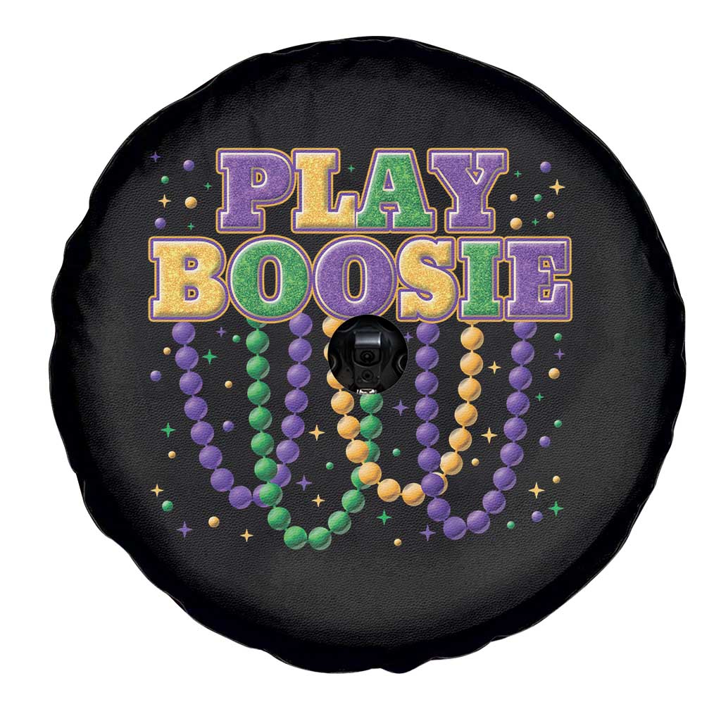 Funny Play Boosie Mardi Gras Spare Tire Cover Beads Fat Tuesday Carnival