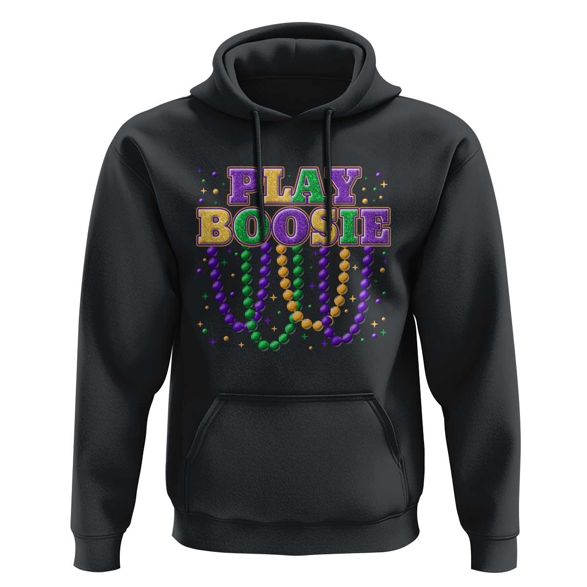 Funny Play Boosie Mardi Gras Hoodie Beads Fat Tuesday Carnival