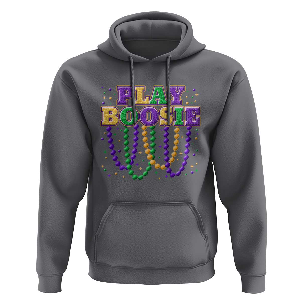Funny Play Boosie Mardi Gras Hoodie Beads Fat Tuesday Carnival