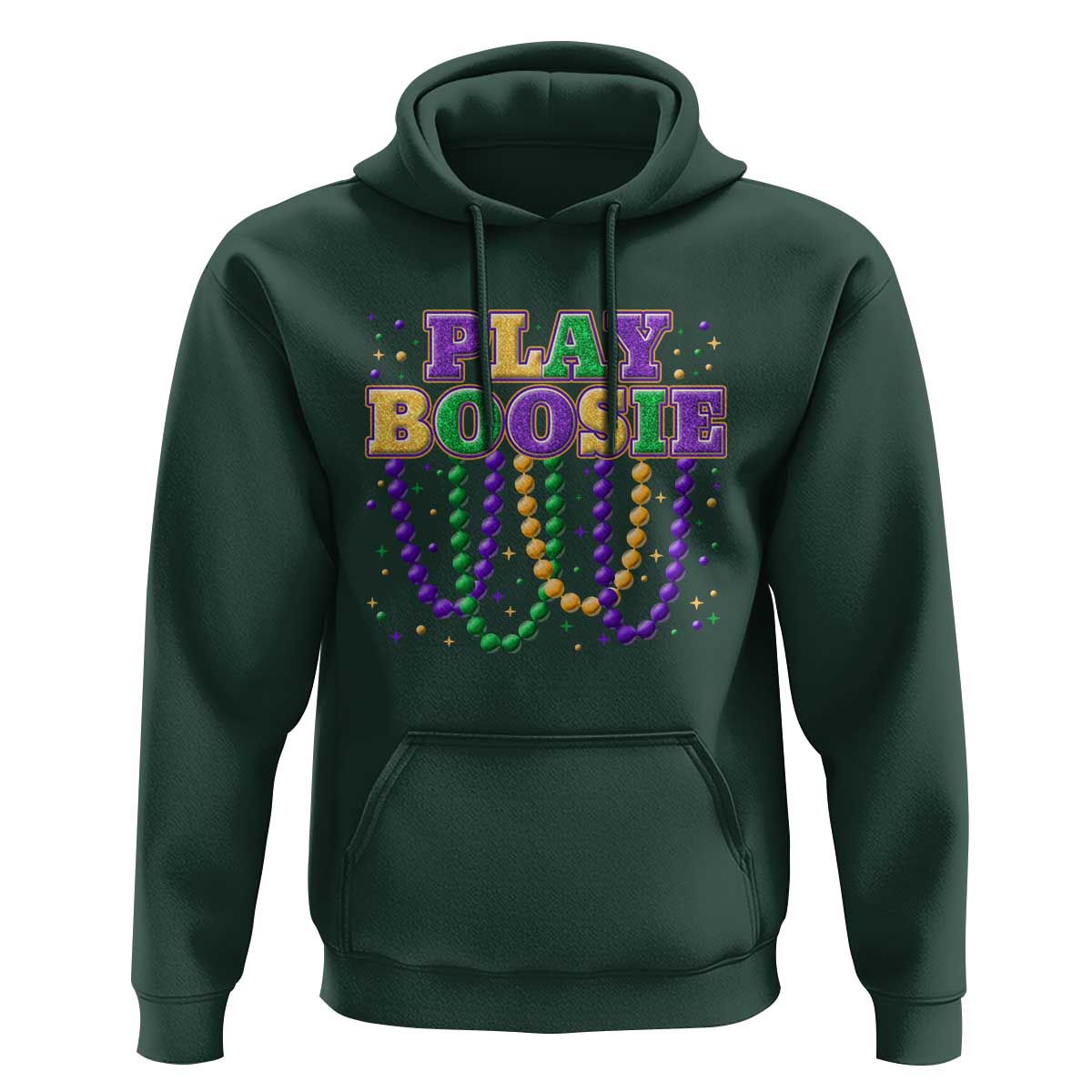 Funny Play Boosie Mardi Gras Hoodie Beads Fat Tuesday Carnival