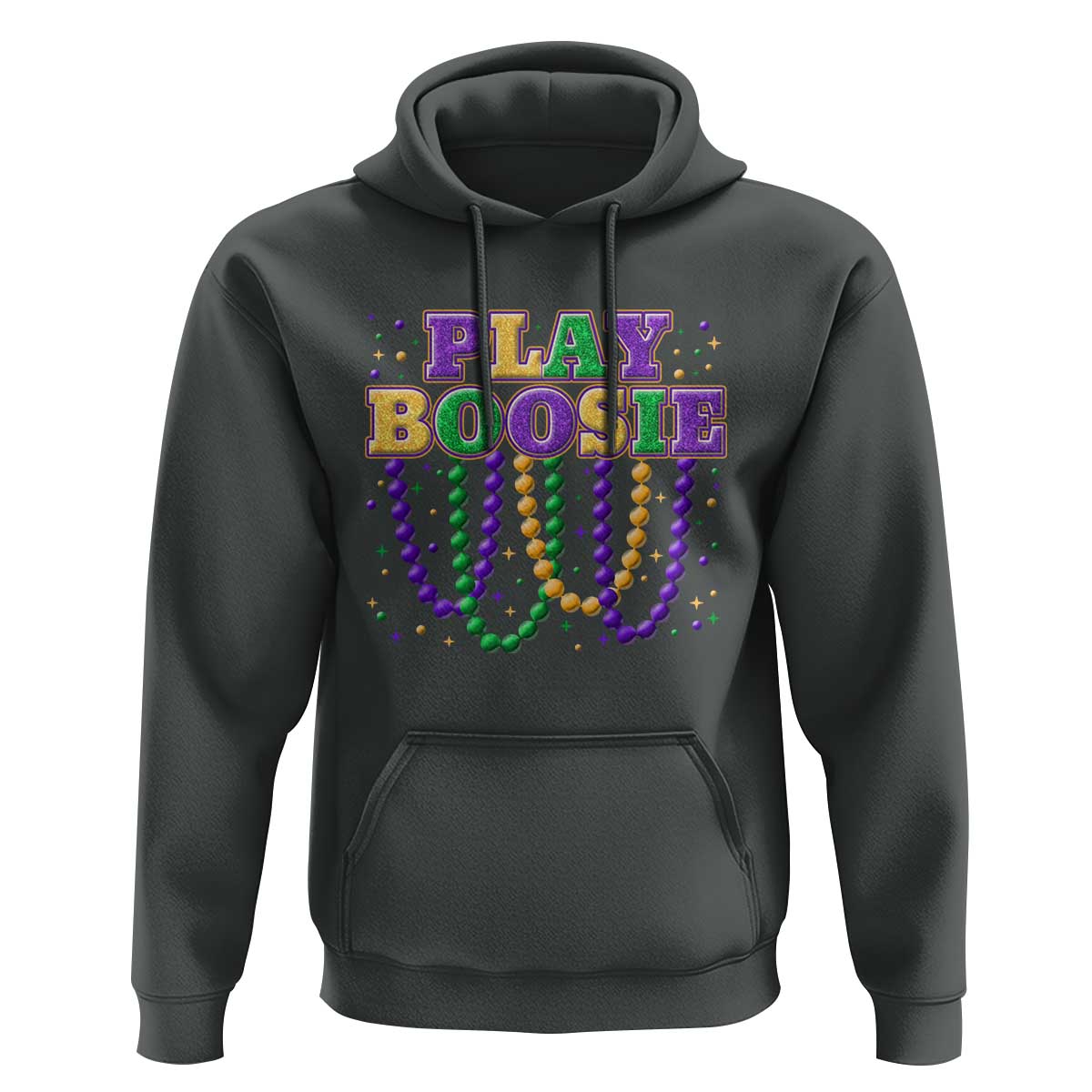 Funny Play Boosie Mardi Gras Hoodie Beads Fat Tuesday Carnival