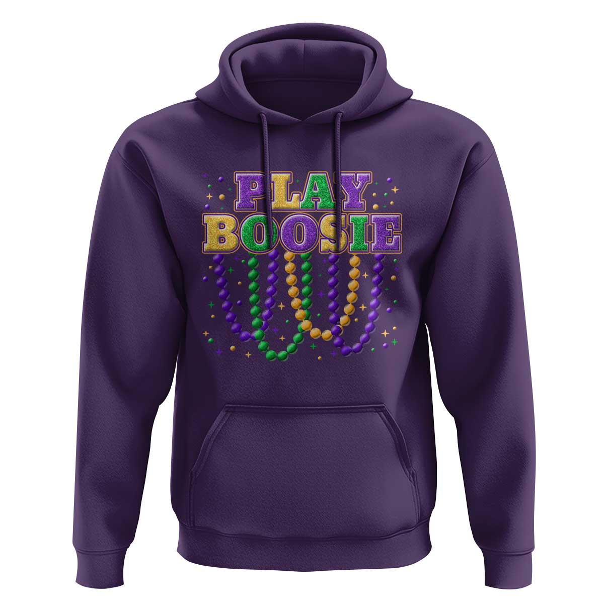 Funny Play Boosie Mardi Gras Hoodie Beads Fat Tuesday Carnival