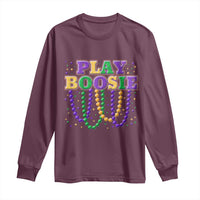 Funny Play Boosie Mardi Gras Long Sleeve Shirt Beads Fat Tuesday Carnival