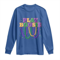 Funny Play Boosie Mardi Gras Long Sleeve Shirt Beads Fat Tuesday Carnival