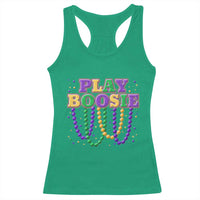 Funny Play Boosie Mardi Gras Racerback Tank Top Beads Fat Tuesday Carnival