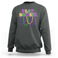 Funny Play Boosie Mardi Gras Sweatshirt Beads Fat Tuesday Carnival