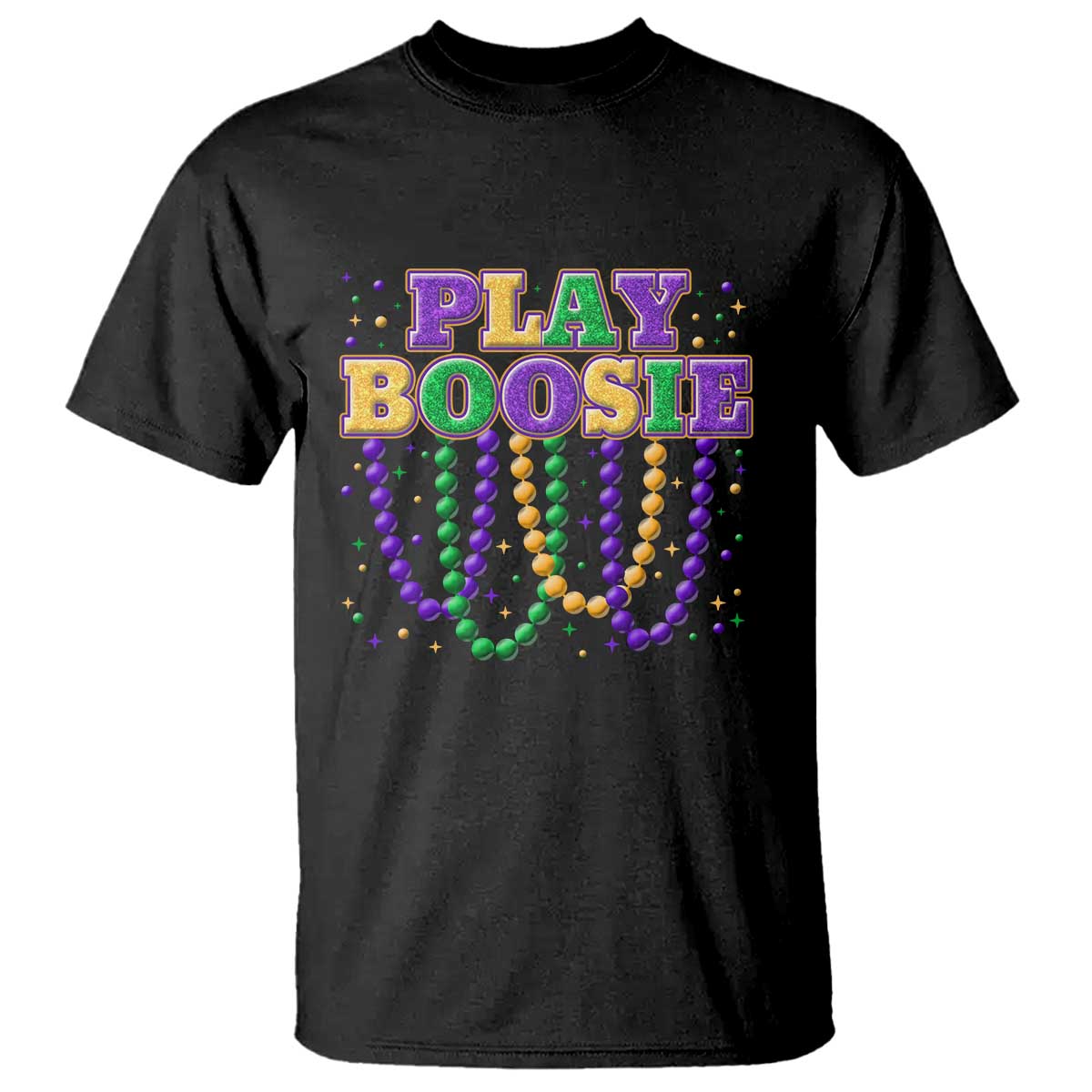 Funny Play Boosie Mardi Gras T Shirt Beads Fat Tuesday Carnival