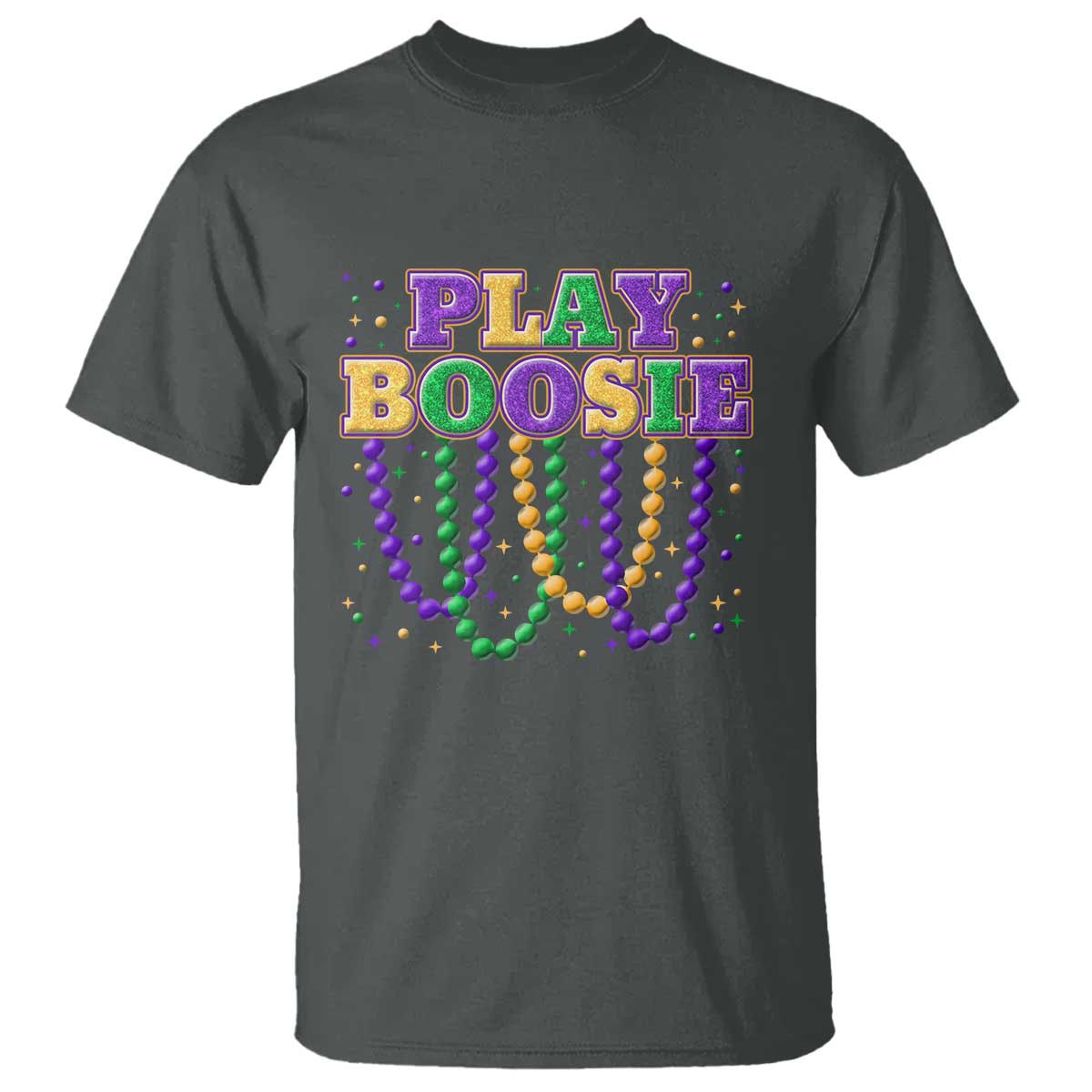 Funny Play Boosie Mardi Gras T Shirt Beads Fat Tuesday Carnival