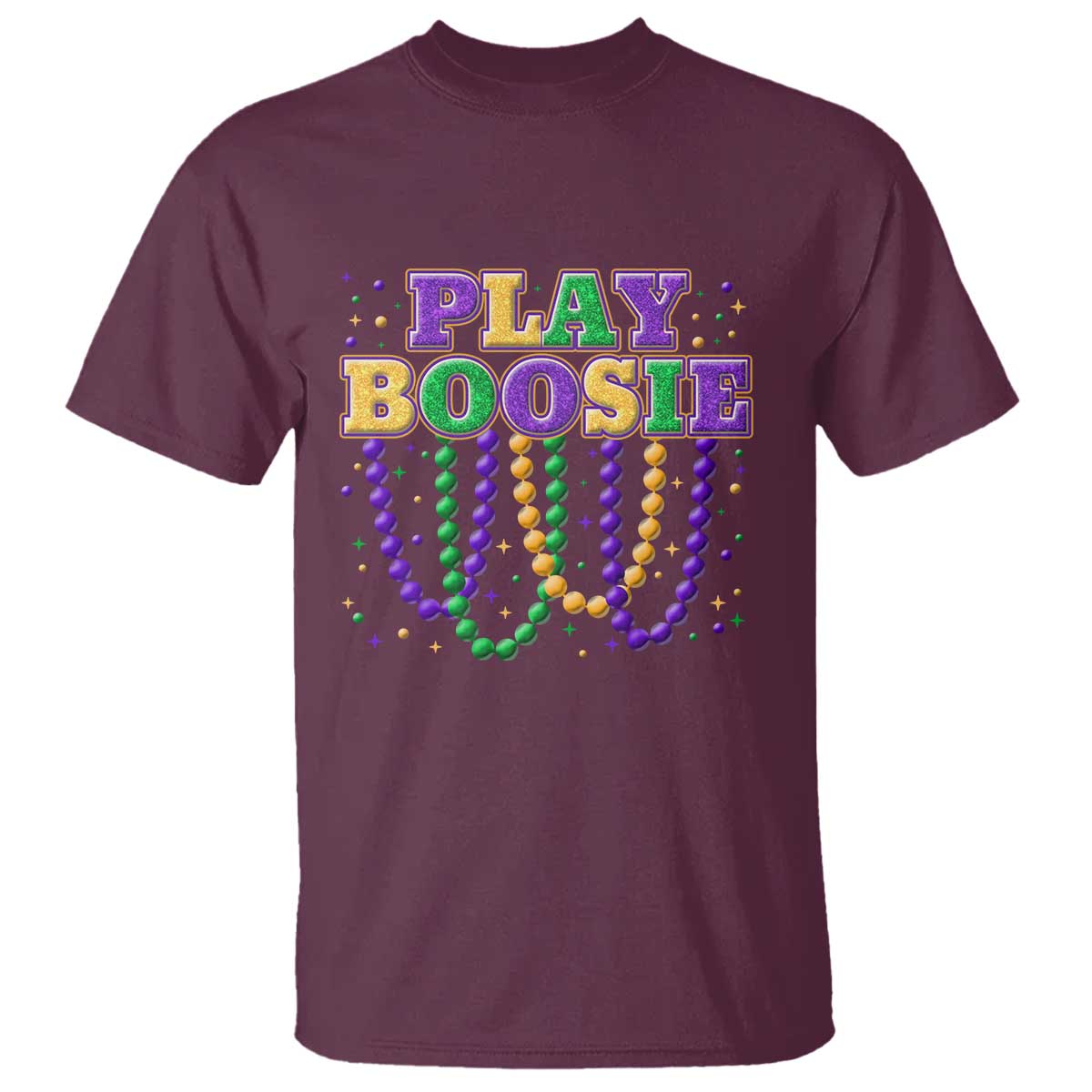 Funny Play Boosie Mardi Gras T Shirt Beads Fat Tuesday Carnival