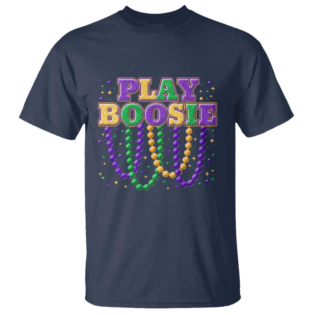 Funny Play Boosie Mardi Gras T Shirt Beads Fat Tuesday Carnival