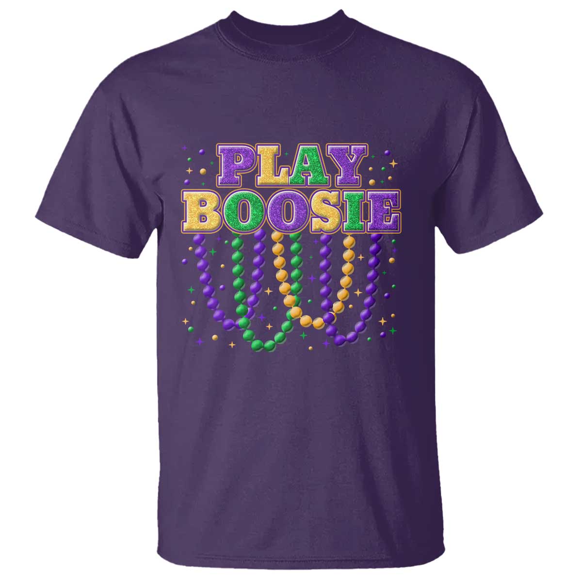 Funny Play Boosie Mardi Gras T Shirt Beads Fat Tuesday Carnival
