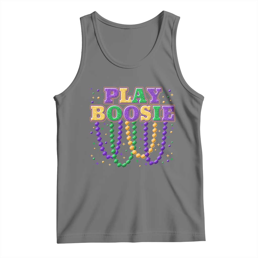 Funny Play Boosie Mardi Gras Tank Top Beads Fat Tuesday Carnival
