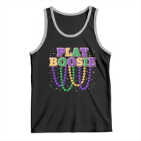 Funny Play Boosie Mardi Gras Tank Top Beads Fat Tuesday Carnival