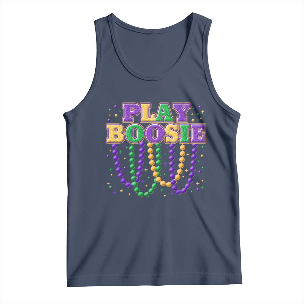 Funny Play Boosie Mardi Gras Tank Top Beads Fat Tuesday Carnival