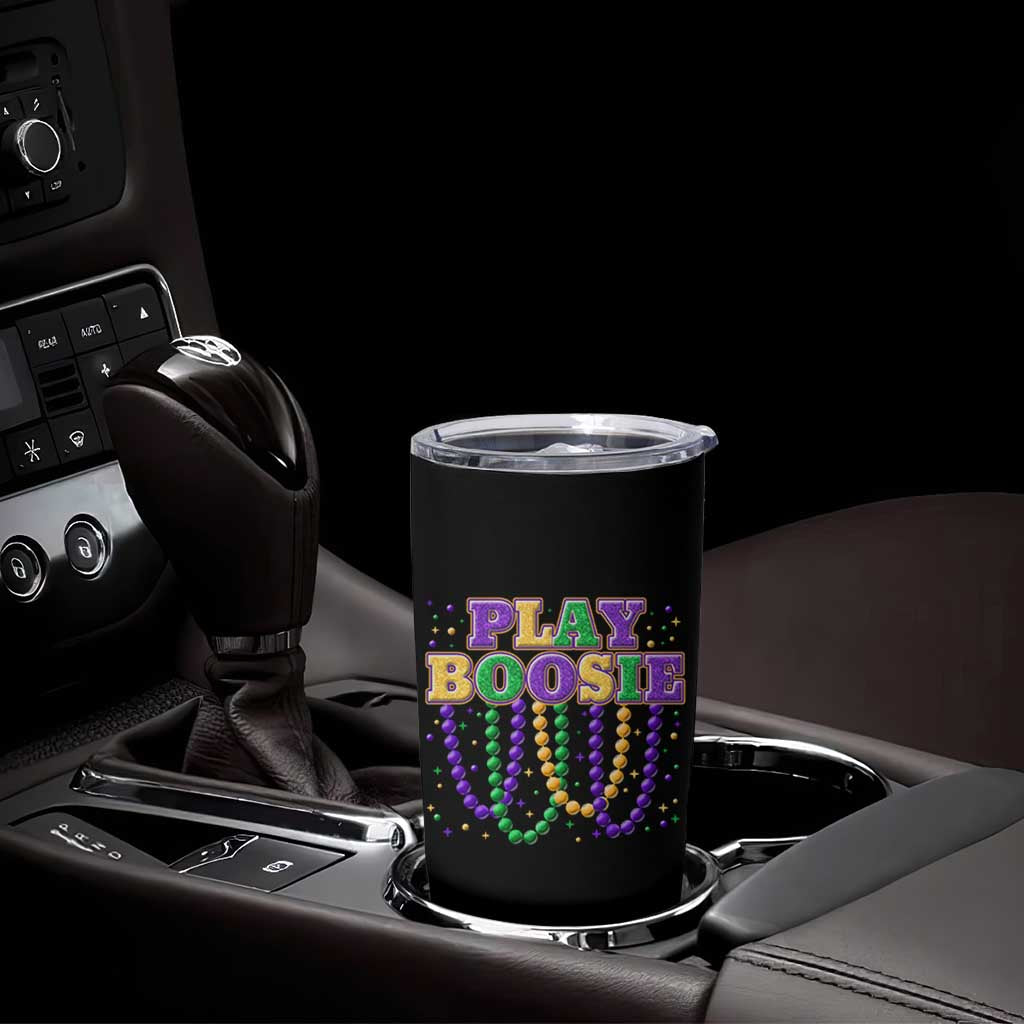 Funny Play Boosie Mardi Gras Tumbler Cup Beads Fat Tuesday Carnival