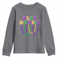 Funny Play Boosie Mardi Gras Youth Sweatshirt Beads Fat Tuesday Carnival