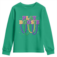 Funny Play Boosie Mardi Gras Youth Sweatshirt Beads Fat Tuesday Carnival